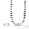 Caviar Bubbly Silver Beaded Necklace and Earring Gift Set