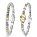 Set of two 18K gold and diamond 6mm bracelets that complement each other perfectly. LAGOS diamonds are the highest quality natural stones.