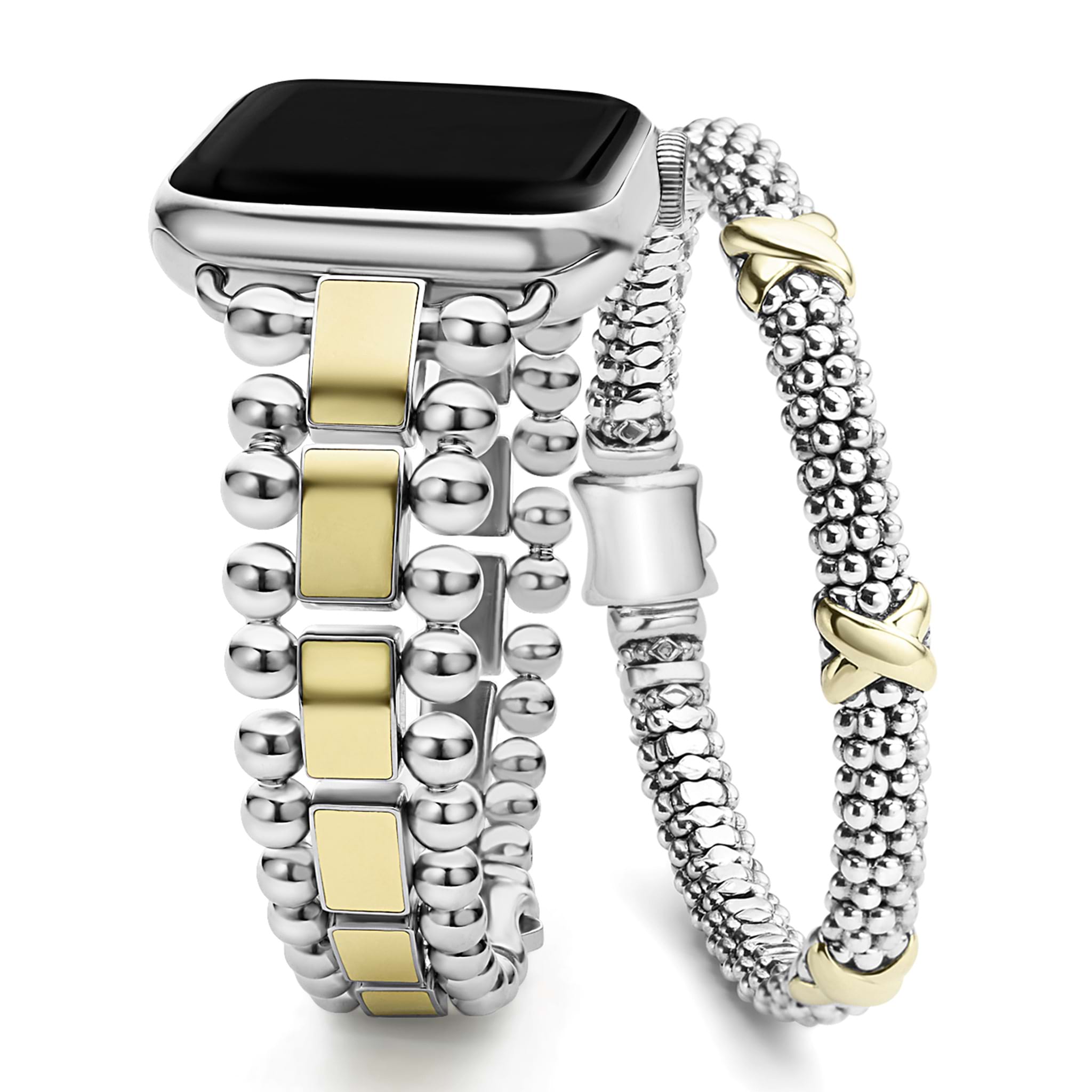 Set of two best-selling LAGOS designs that complement each other perfectly. Perfect to wear together or on their own.