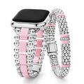 Set with two bracelets that complement each other perfectly with a pop of pink ceramic.