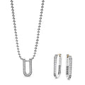 Caviar Spark Linear Diamond Earrings and Necklace Gift Set