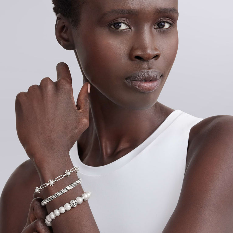 Luna Sterling Silver Pearl Bracelet Gift Set