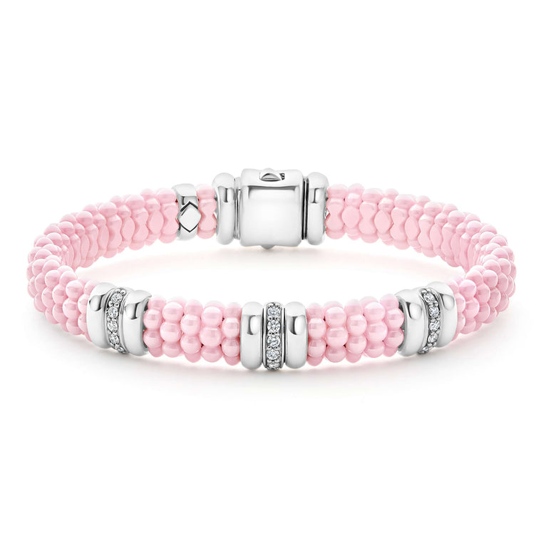 Pink Caviar Pink Ceramic Caviar Station Bracelet Gift Set