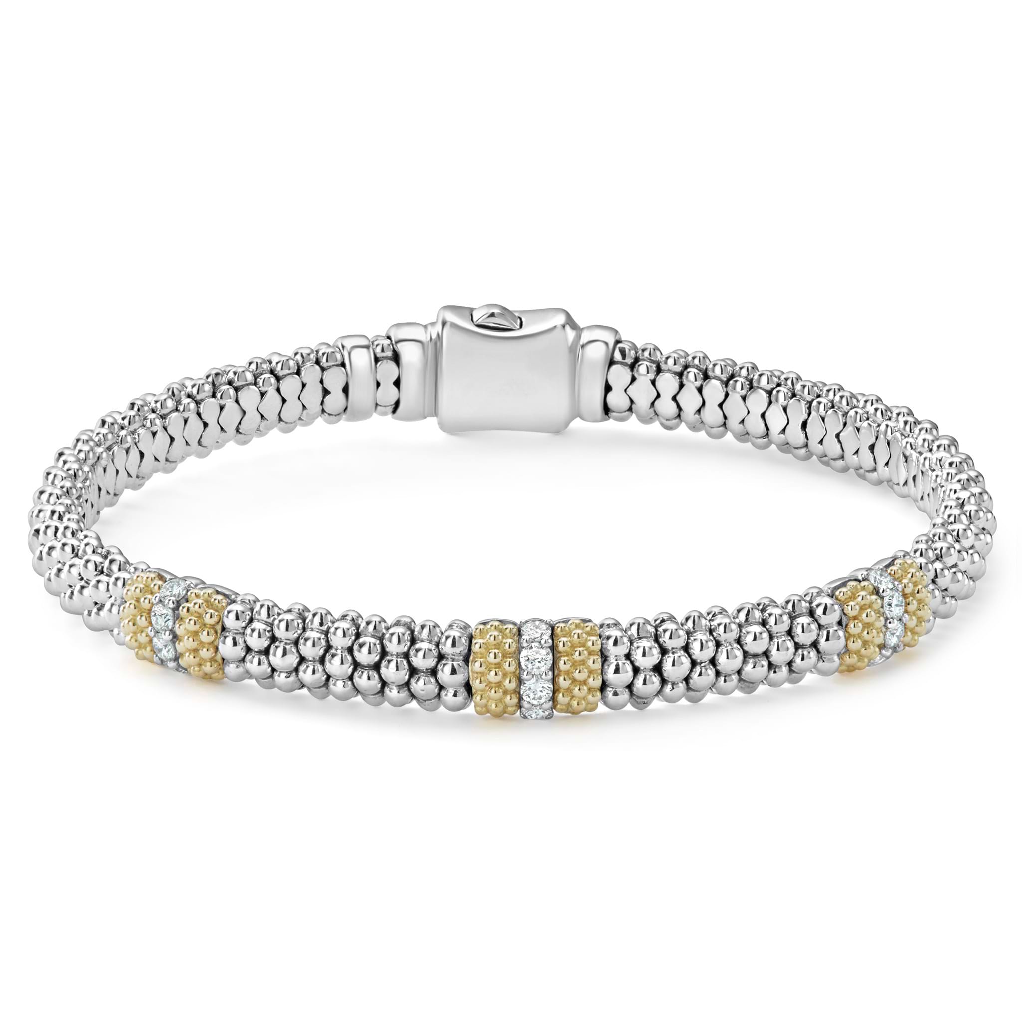 Caviar Lux Two-Tone Diamond Bracelet Gift Set