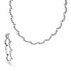 Caviar Bubbly Silver Beaded Scalloped Bracelet and Necklace Gift Set