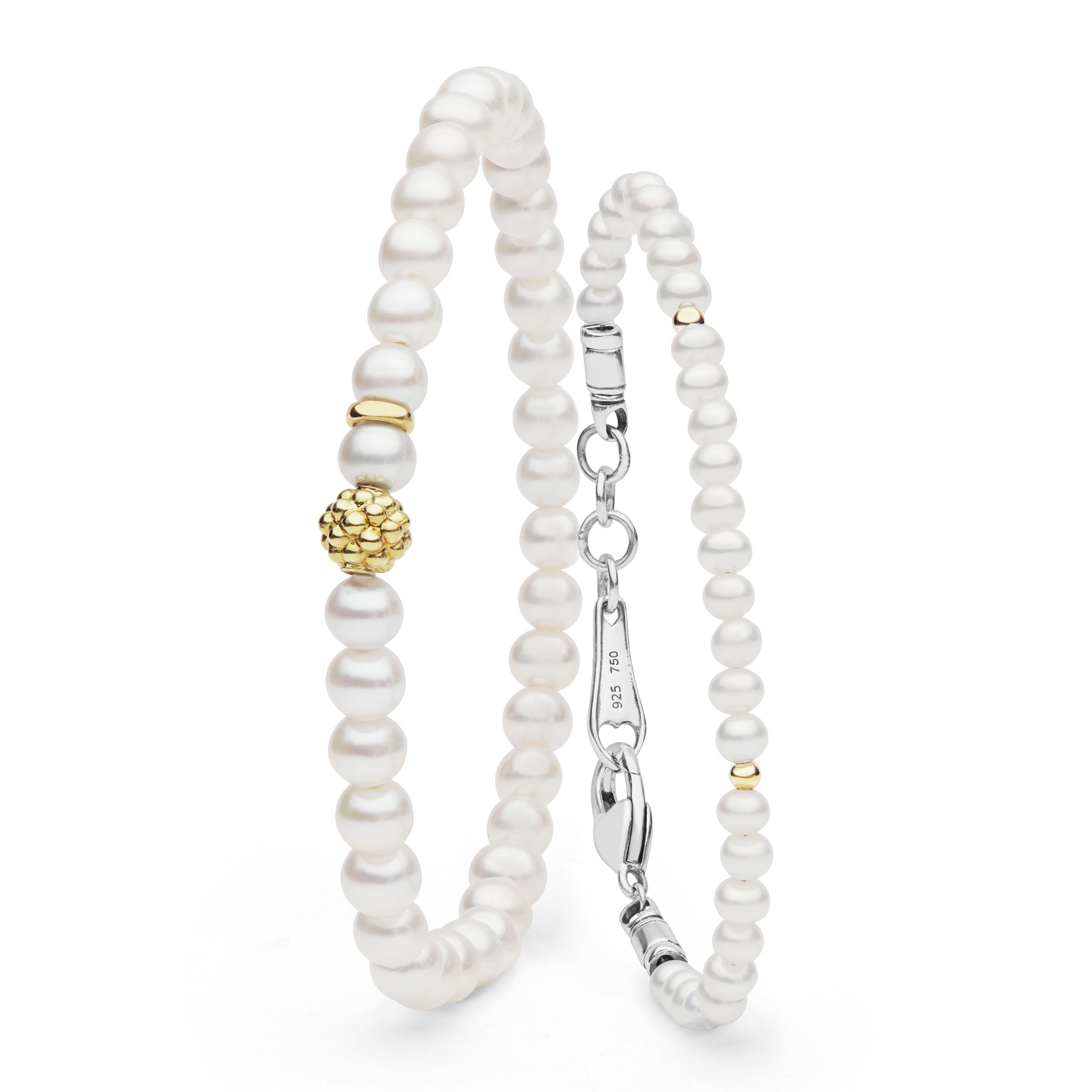Caviar Icon Mother & Child Gold Pearl Bracelet Gift Set