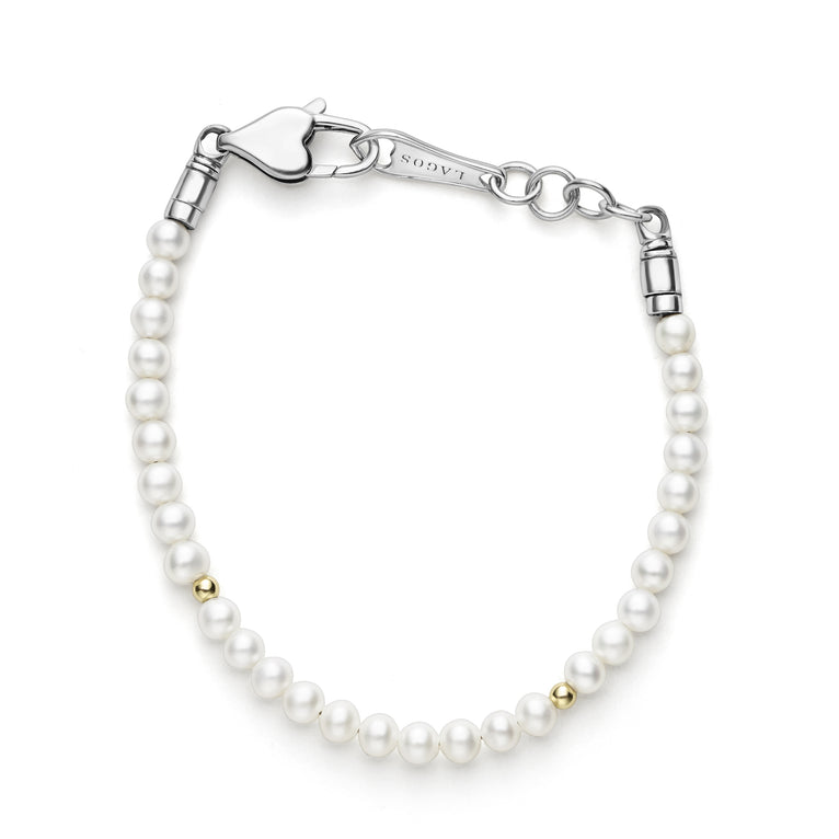 Caviar Icon Mother & Child Gold Pearl Bracelet Gift Set