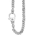 A sterling silver chain that can be styled as a necklace or a key chain with alternating Caviar beading and smooth links.