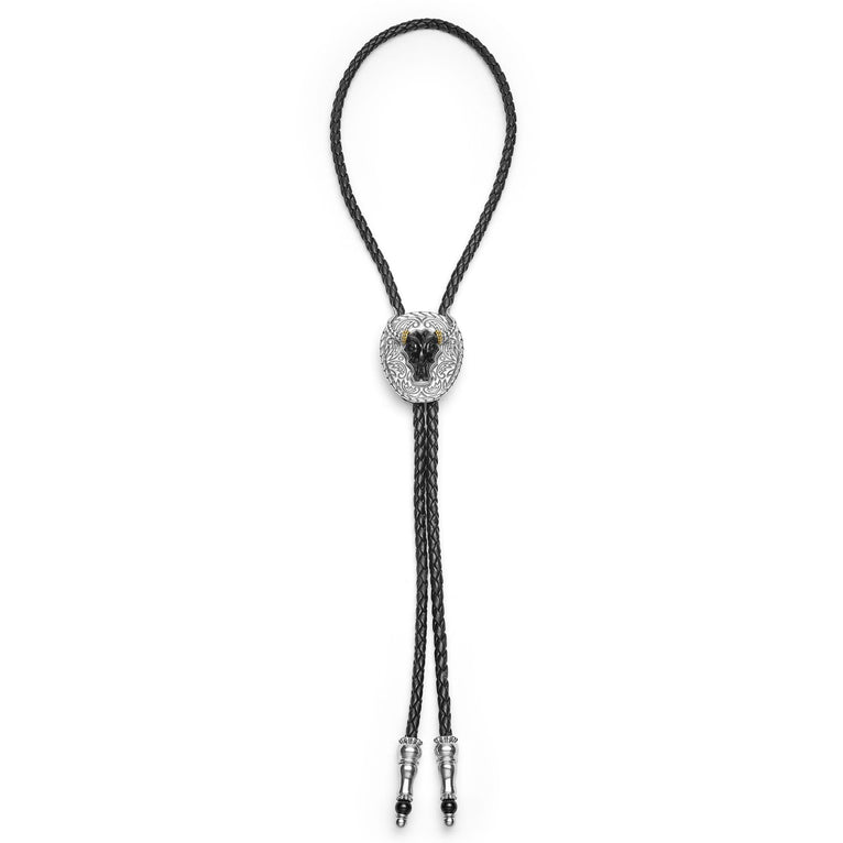 Close-up of sterling silver Caviar beading on the Anthem Black Agate Tag Amulet Necklace, showcasing fine craftsmanship
