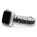 Created exclusively for your Apple Watch®, this watch bracelet is crafted from matte black ceramic and stainless steel links. Fits the Series 1 through 10 Apple Watch® for the 38mm through 45mm sizes.