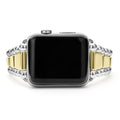 Smart Caviar 18K Gold and Sterling Silver Watch Bracelet featuring a stainless-steel case with Digital Crown, paired with a two-tone metal bracelet.