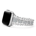 Created exclusively for your Apple Watch®, this watch bracelet is crafted with diamonds set in sterling silver signature links. Fits the Series 1 through 10 and Ultra Apple Watch® for the 42mm through 49mm sizes. Watch face sold separately.