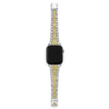 Smart Caviar 18K Gold and Sterling Silver Caviar Beaded Watch Bracelet-42-49mm with two-tone metal link strap featuring polished sterling-silver beads and yellow-gold rectangular links.