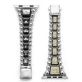 Studio 18K Gold and Black Ceramic Full Diamond Watch Bracelet - 42-49mm