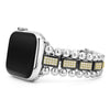 Created exclusively for your Apple Watch®, this watch bracelet is crafted with diamonds set in 18K gold and black ceramic signature links. Fits the Series 1 through 8 Apple Watch® for the 38mm through 45mm sizes. Watch face sold separately.