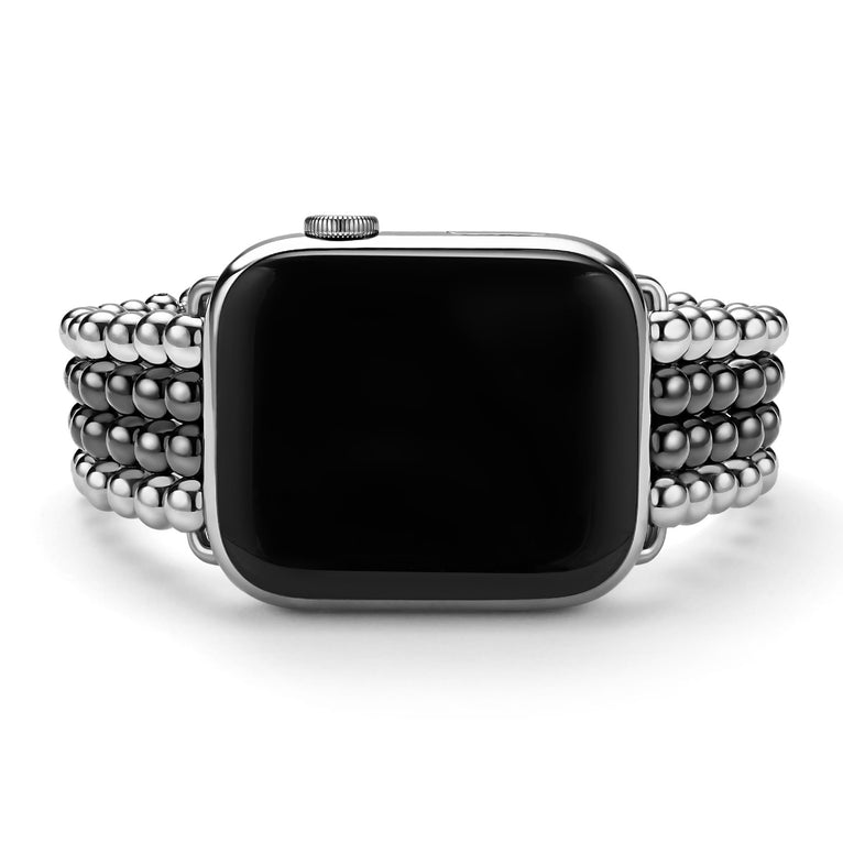 Smart Caviar Black Ceramic and Stainless Steel Infinite Watch Bracelet-38-45mm