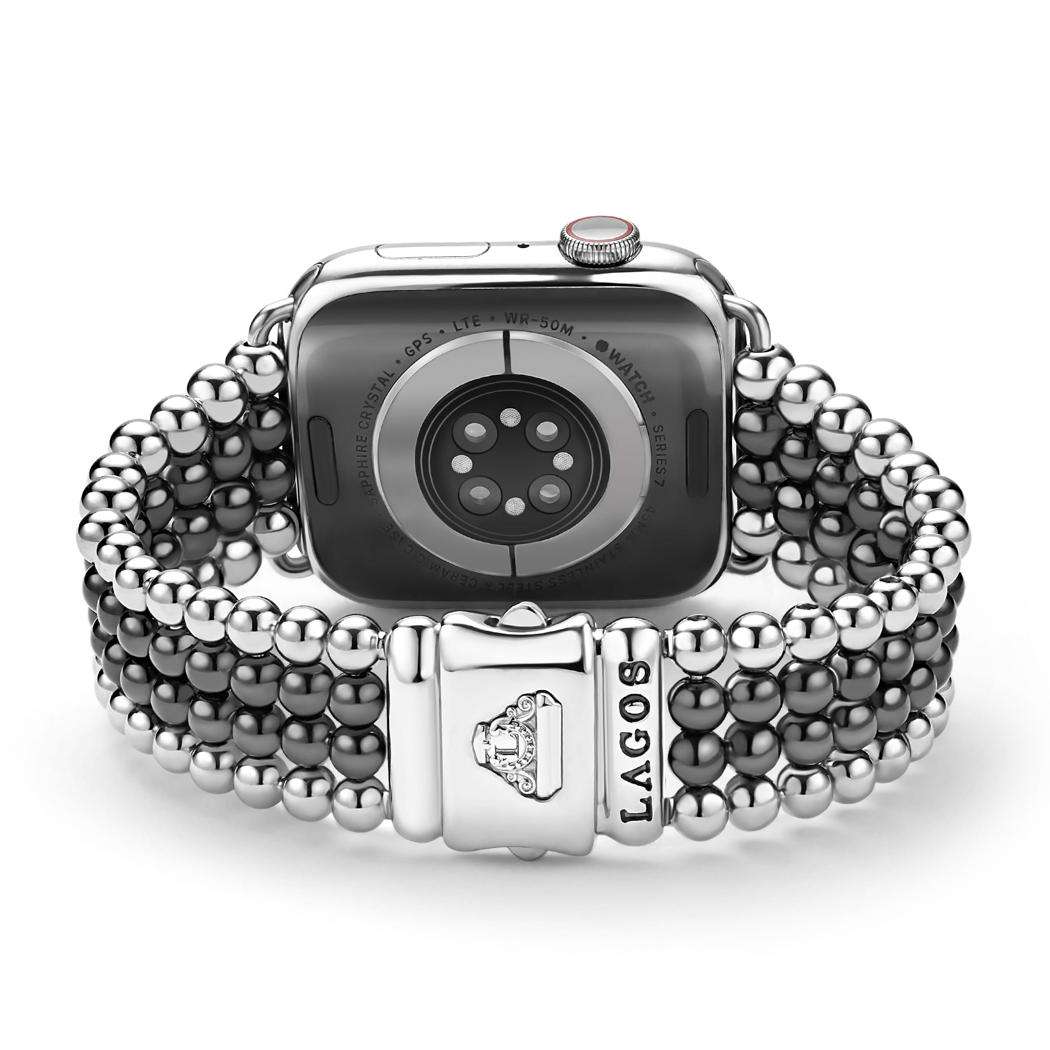 Smart Caviar Black Ceramic and Stainless Steel Infinite Watch Bracelet-38-45mm