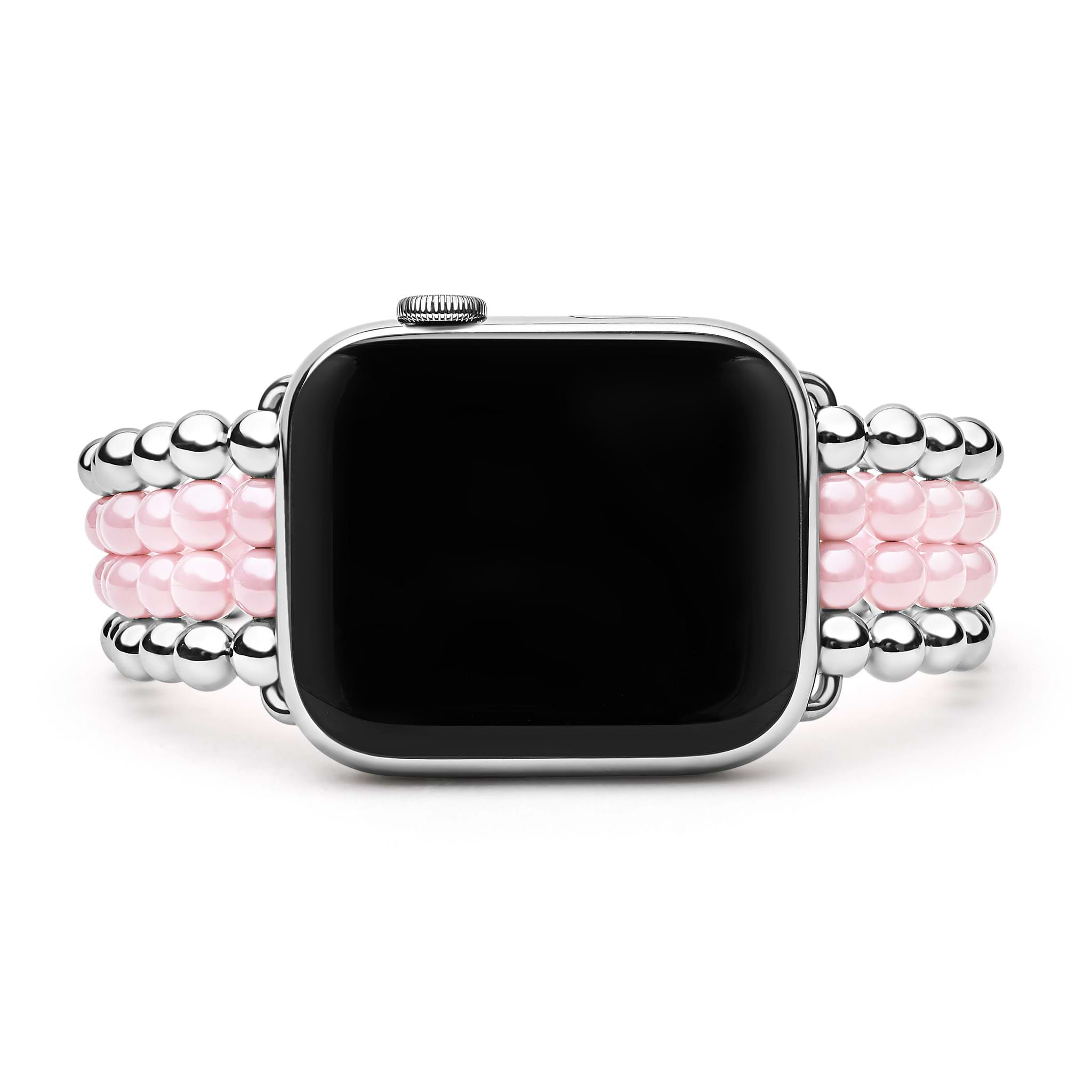 Smart Caviar Pink Ceramic and Stainless Steel Infinite Watch Bracelet-42-49mm