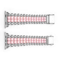 Smart Caviar Pink Ceramic and Stainless Steel Infinite Watch Bracelet-42-49mm