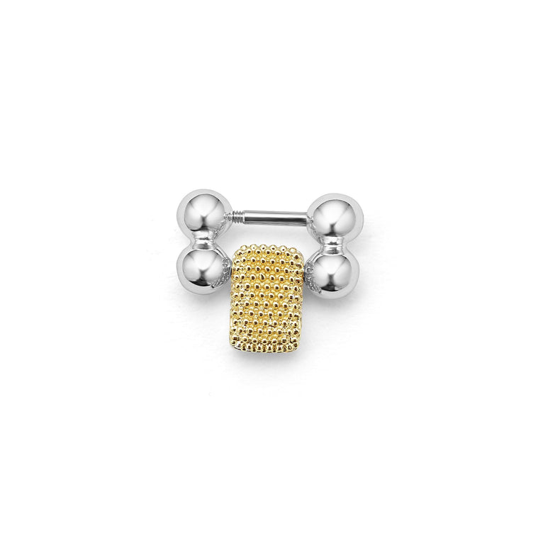 One individual 18K gold superfine Caviar and sterling silver link to lengthen your Smart Caviar bracelet.