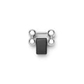 One individual matte black ceramic and stainless steel link to lengthen your Smart Caviar bracelet.
