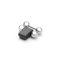 Smart Caviar Matte Black Ceramic and Stainless Steel Link, showcasing a sleek ceramic and metallic finish, designed to seamlessly extend your bracelet with elegance.