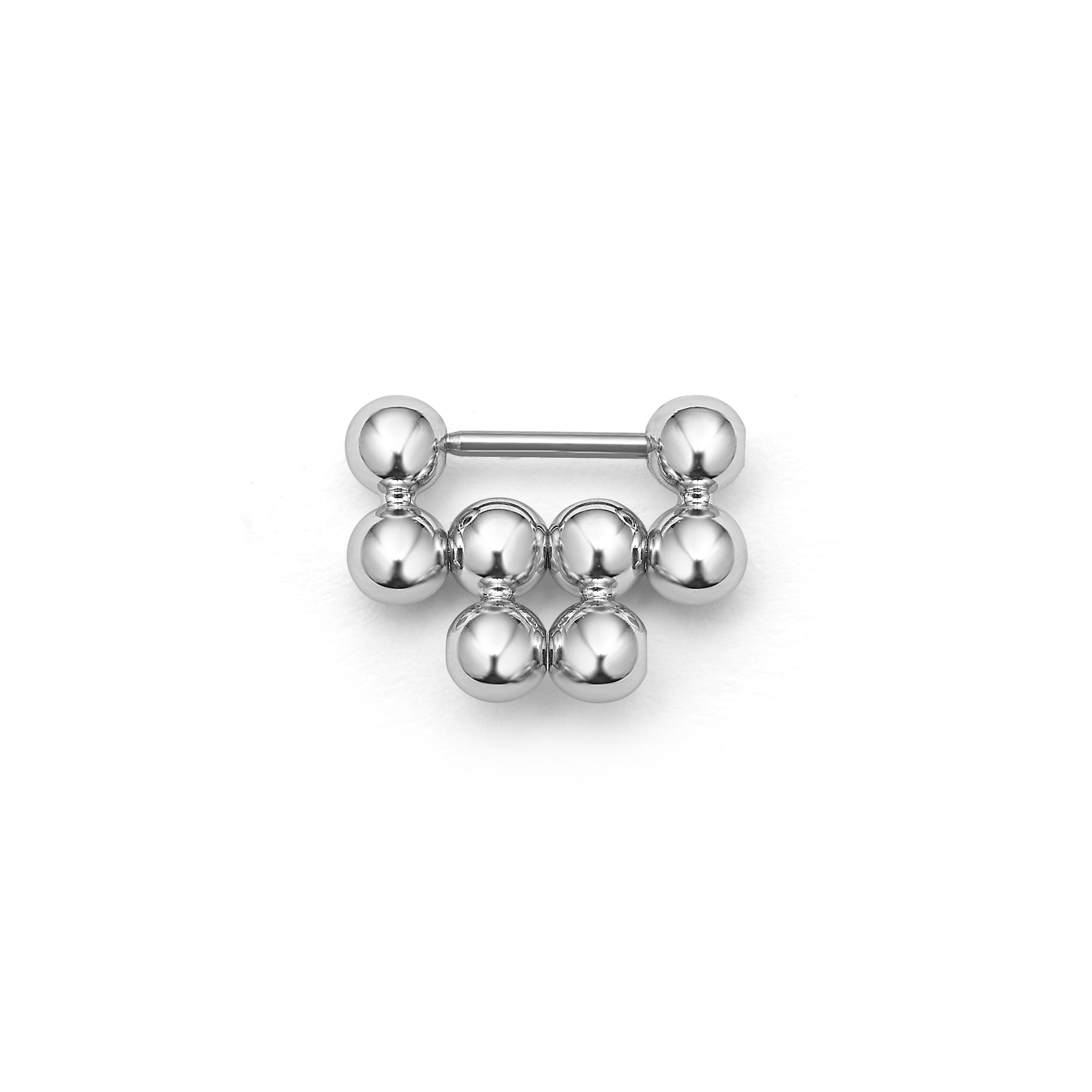 One individual stainless steel Caviar beaded link to lengthen your Smart Caviar bracelet.