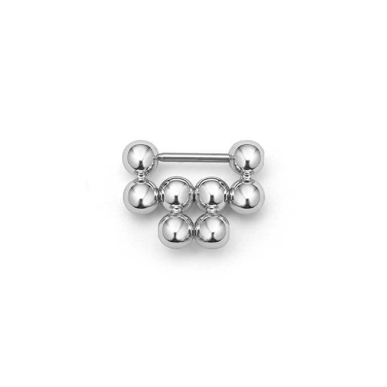 One individual stainless steel Caviar beaded link to lengthen your Smart Caviar bracelet.