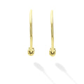 Signature Caviar 18K Gold Superfine Hoop Earrings