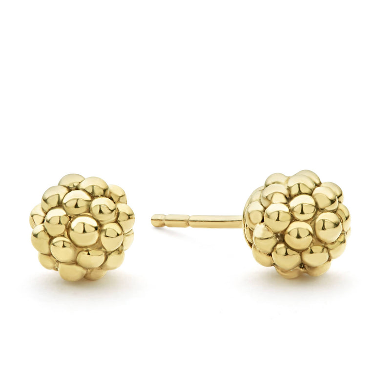 Gold Beaded Stud Earrings | Caviar Gold | LAGOS Jewelry