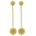 caviar earrings,gold earrings,drop earrings,statement earrings