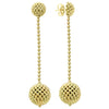 Sophisticated drop earrings with signature 18k gold Caviar beading.
