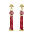 caviar earrings,gold earrings,drop earrings,statement earrings