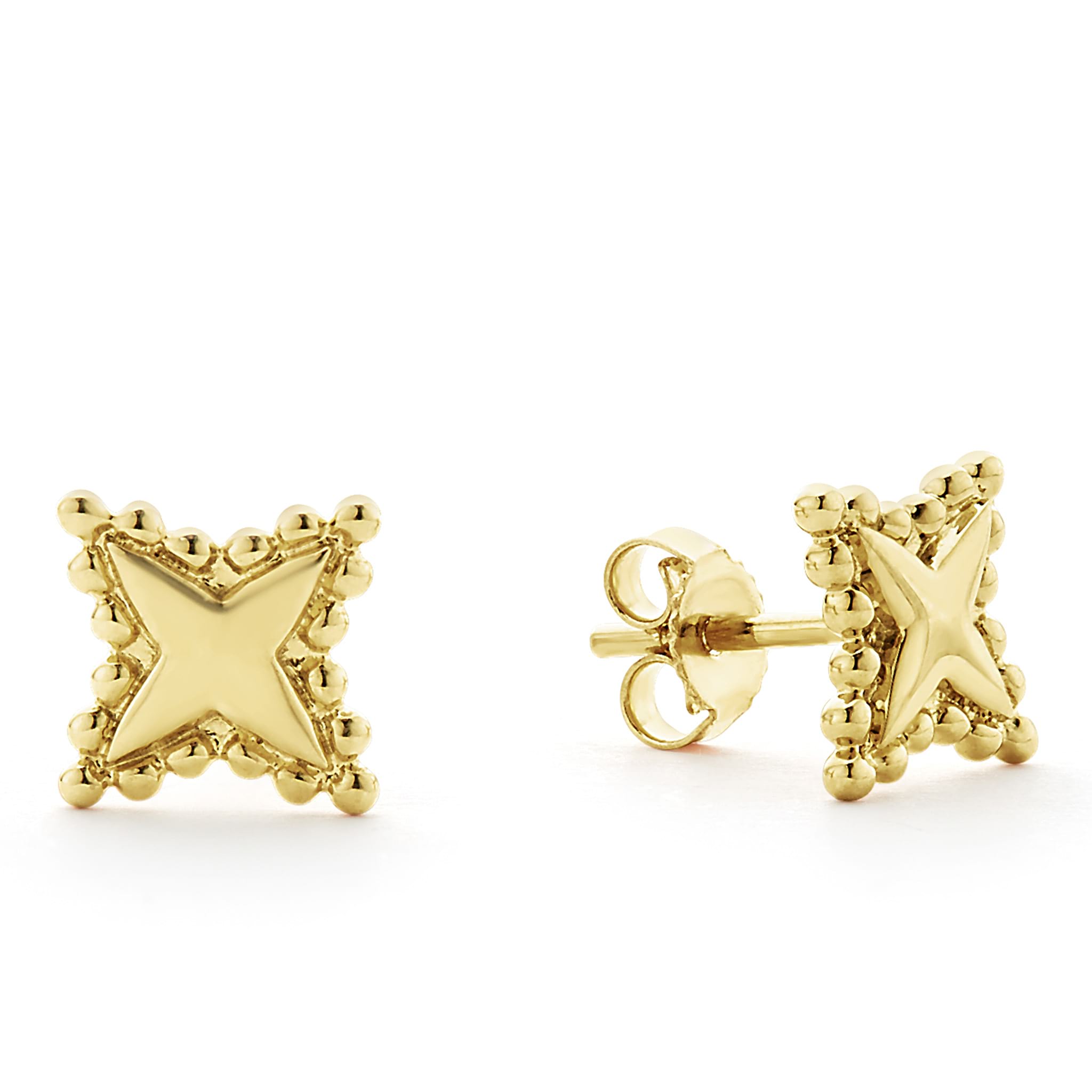 KSL 18K Gold X Stud Earrings