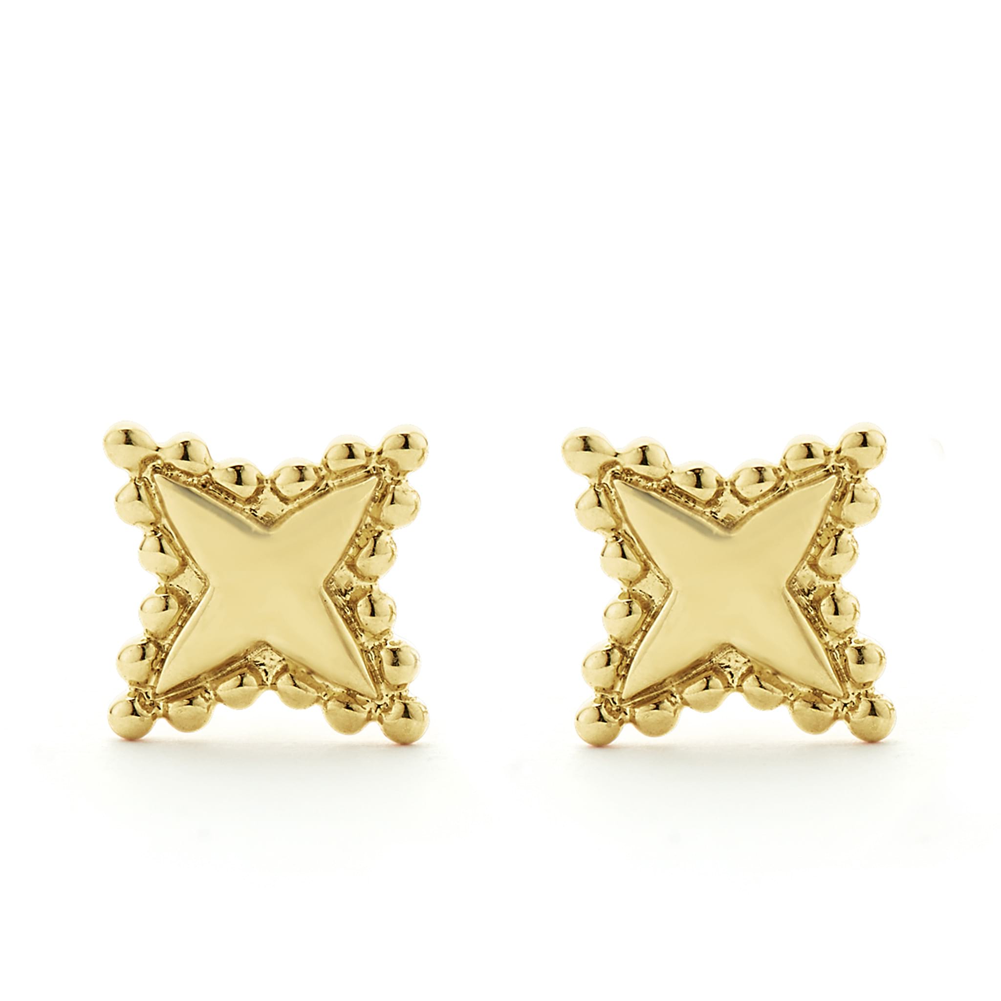 KSL 18K Gold X Stud Earrings LAGOS