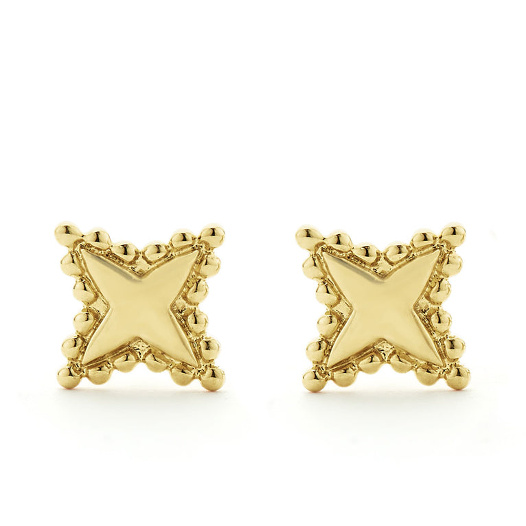 KSL 18K Gold X Stud Earrings