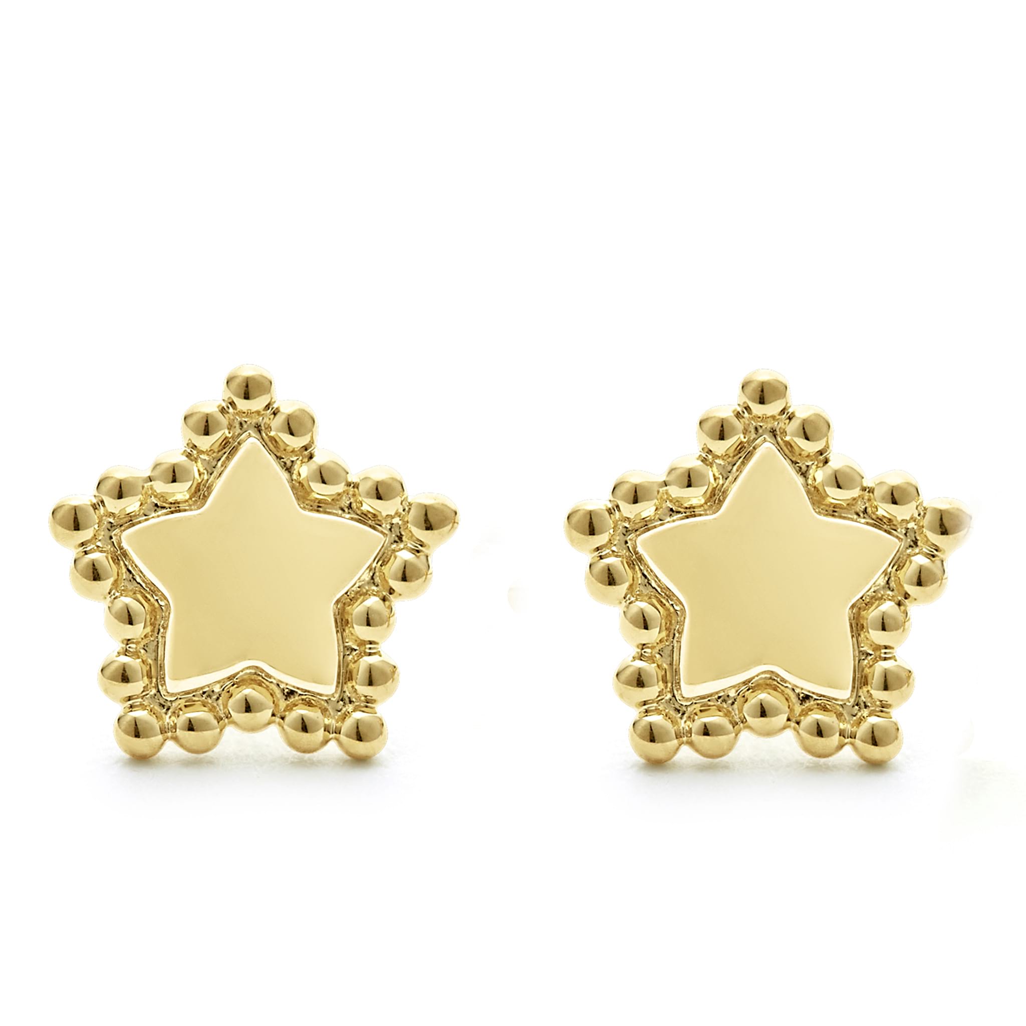 KSL 18K Gold Star Stud Earrings