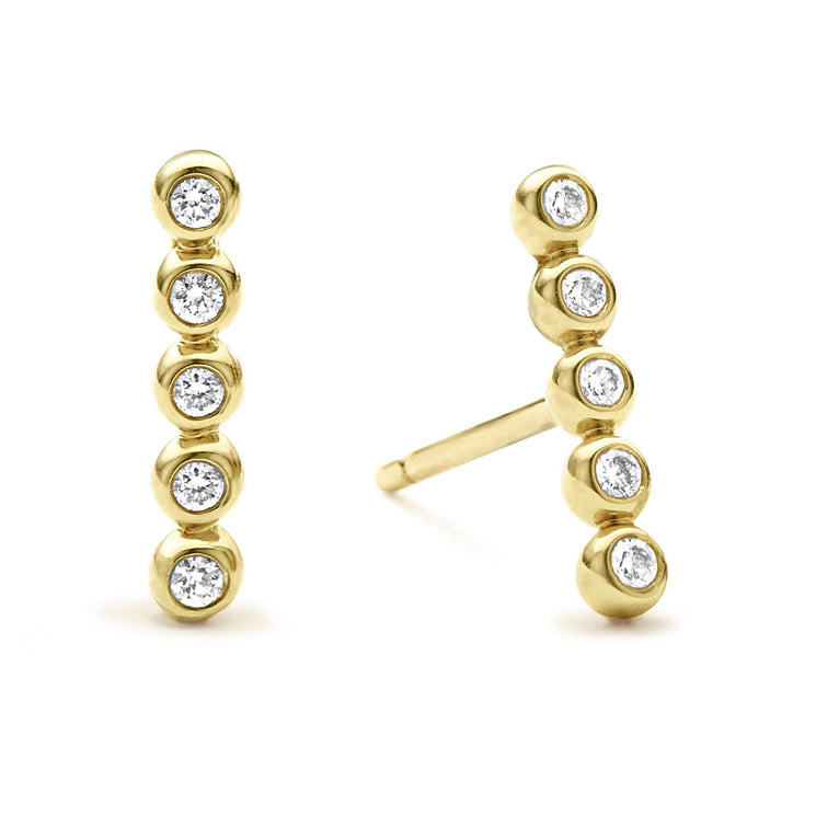 9ct gold hotsell bar stud earrings