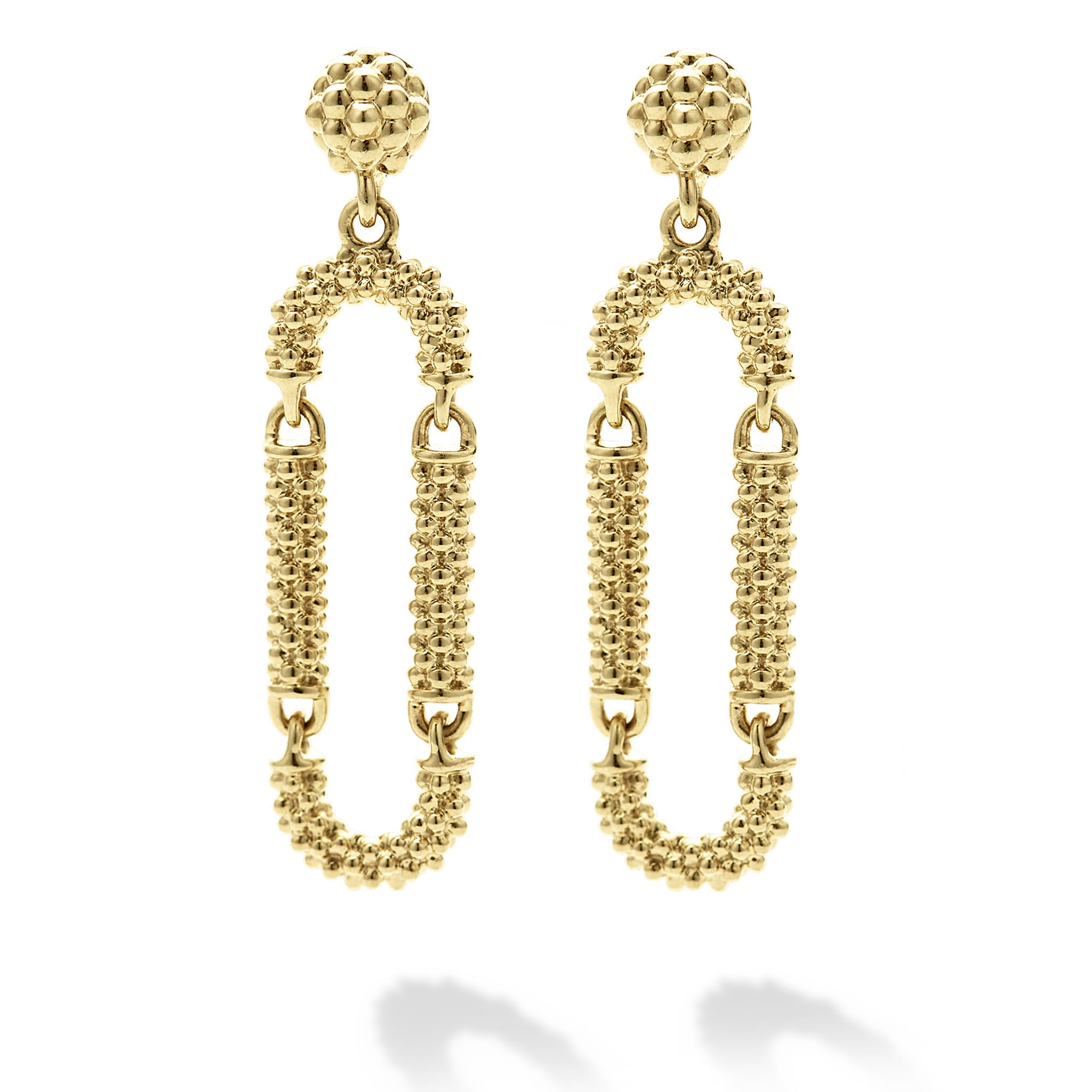 Signature Caviar 18K Gold Superfine Caviar Drop Earrings