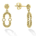 Petite 18K gold superfine Caviar beaded drop earrings that are perfect for every day wear.