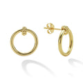Meridian 18K Gold Circle Stud Earrings