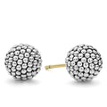 Classic Caviar beads in sterling silver form these versatile stud earrings. Signature LAGOS detail.