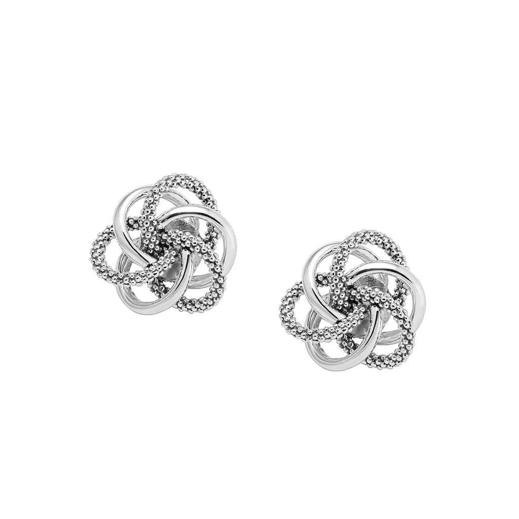 Sterling Silver 4mm Knot Earring Studs