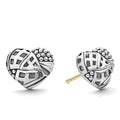 A LAGOS exclusive. Sterling silver heart stud earrings inspired by Keep Memory Alive's architectural masterpiece in Las Vegas created by Frank Gehry. 100% of the purchase will benefit Keep Memory Alive.Learn More at https://www.keepmemoryalive.org/