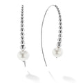 Lightweight cultured freshwater pearl drop earrings accented with graduated Caviar beaded details.