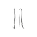 Sterling silver Caviar beaded drop earrings finished with a sterling silver French wire backing.