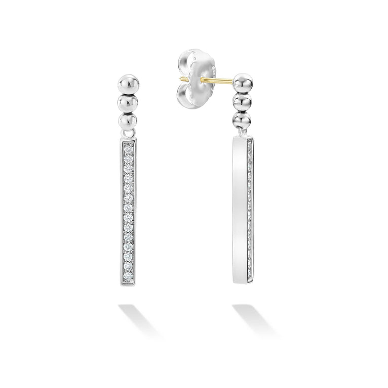 Linear drop sales diamond earrings