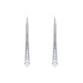 Signature Caviar Smooth Hook Drop Earrings in sterling silver feature vertical stems with Caviar beading and French wire backs, showcasing LAGOS elegance and craftsmanship.