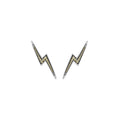 Signature Caviar Two-Tone Lightning Bolt Stud Earrings
