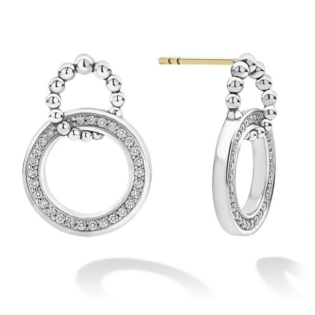 Caviar Spark Double Circle Diamond Caviar Earrings – LAGOS